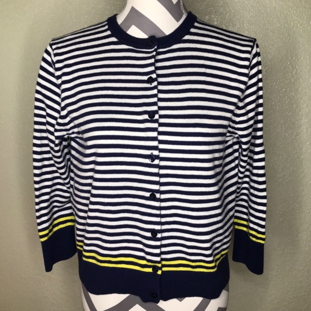 Gap Women’s Button Up Sweater Size L Striped